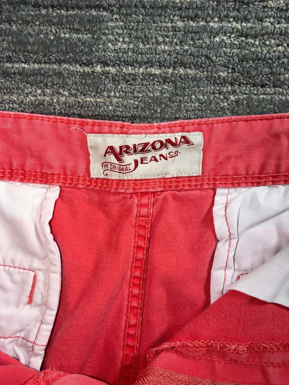 Arizona Jean Co. Salmon Pink Ultimate Chino Shorts Size 32 - Picture 3 of 5